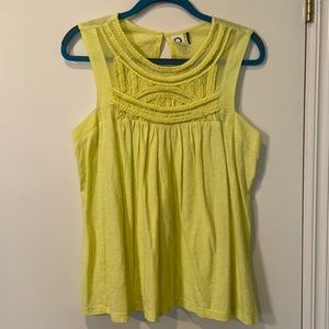 Anthropologie Akemi + Kin Yellow Sleeveless Shirt